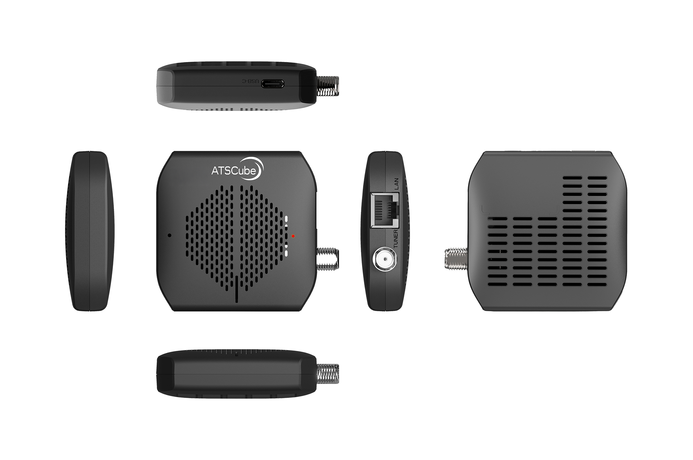 ATSCube device shown from multiple angles